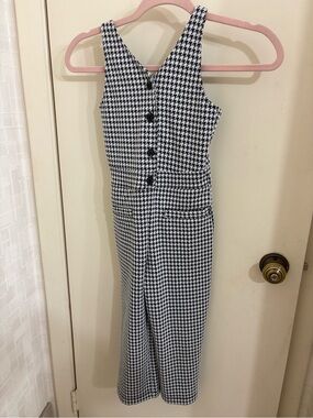 abercrombie kids Black & White Houndstooth Jumpsuit Romper